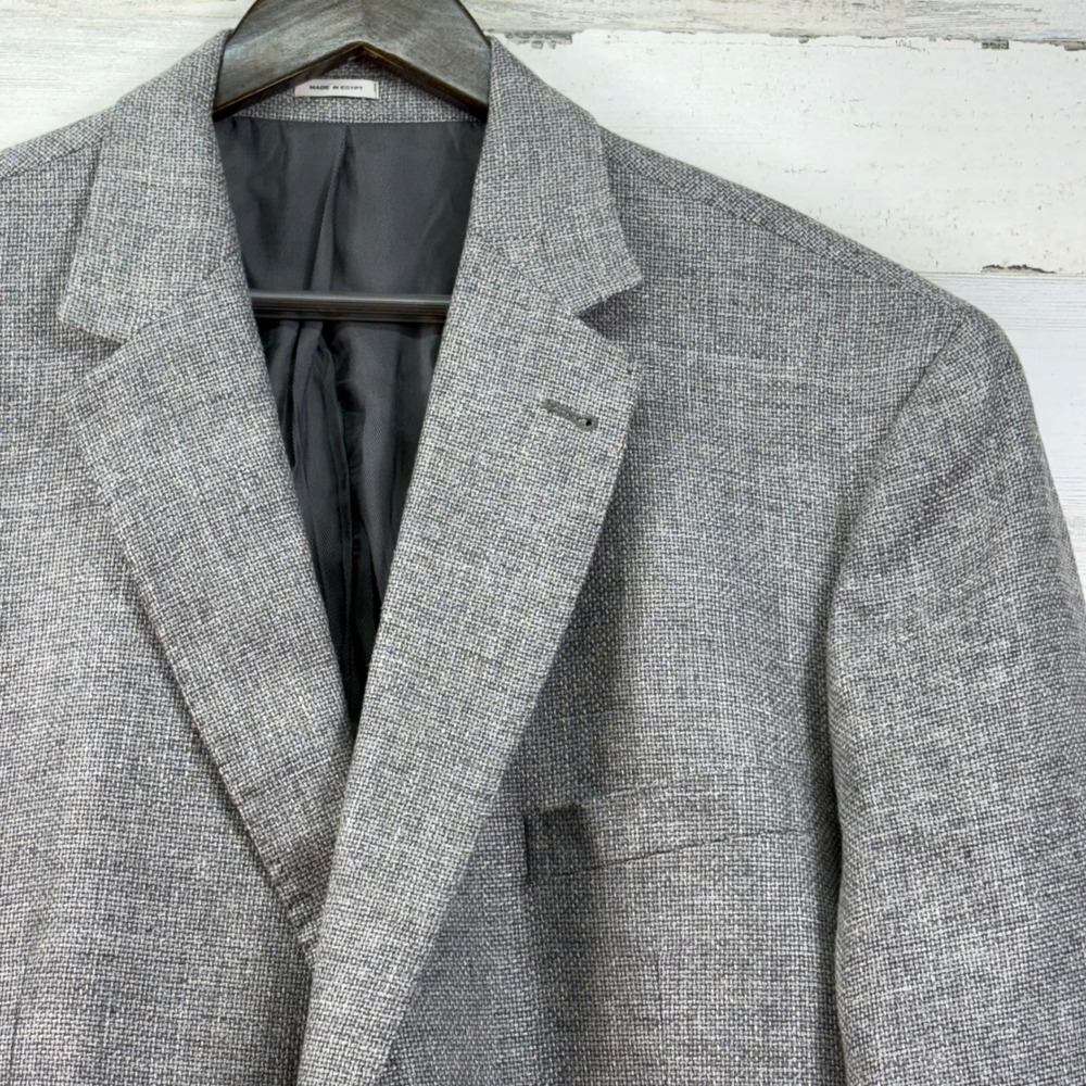 Joseph Abboud Heritage Mens 50R Blazer Grey Wool Linen Lanificio T.G. di‎ Fabio